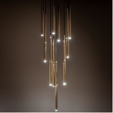 Φωτιστικό Κρεμαστό Σποτ με 10 ντουί G9 230V Χρυσαφί PIANO 10118